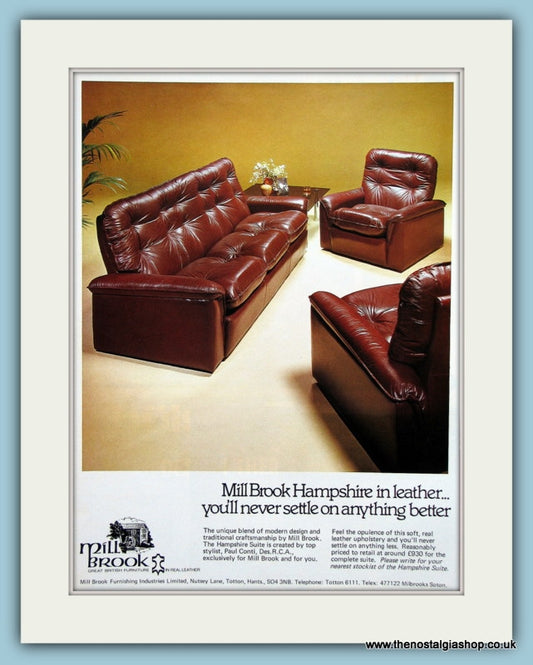 Mill Brook Hampshire Suite Original Advert 1976 (ref AD2438)