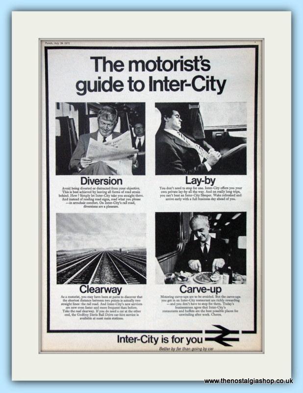 Inter-City Set Of 2 Original Adverts 1972 & 1973 (ref AD6535)