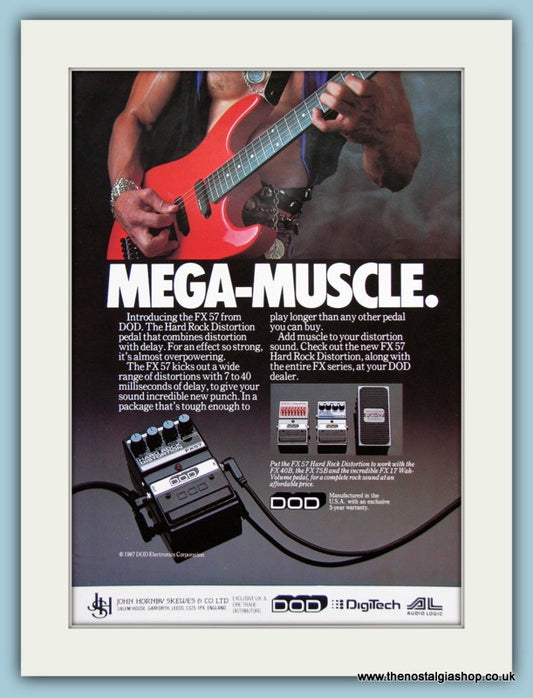 DOD FX 57 Distortion Pedal Original Advert 1989 (ref AD2737)