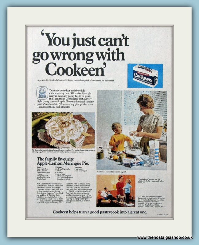 Cookeen Cooking Fat Original Advert 1970 (ref AD4380) – The Nostalgia Shop