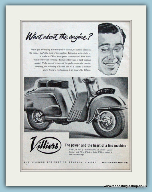 Villiers Scooter Engines, 1959 Original Advert (ref AD4076)