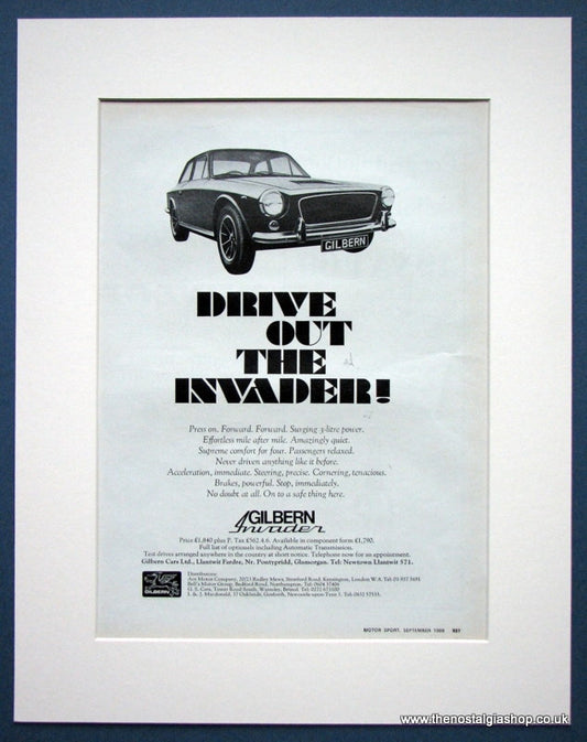 Gilbern Invader Original advert 1969 (ref AD146)