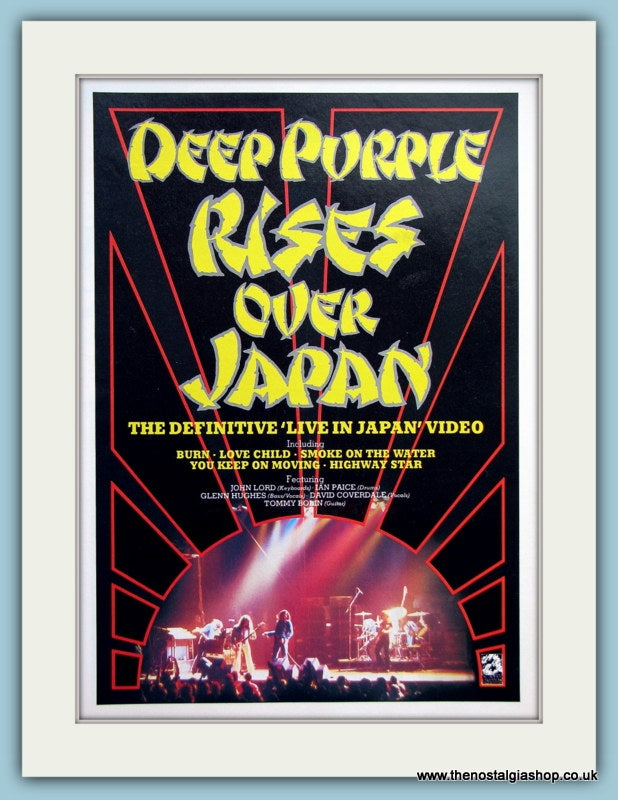 Deep Purple Rise Over Japan Original Advert 1985 (ref AD4150)