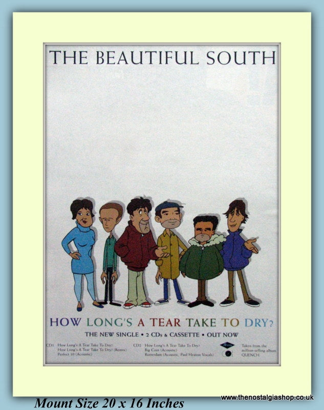 Beautiful South How long's A Tear Take To Dry ? Original Advert 1999 (ref AD9179)