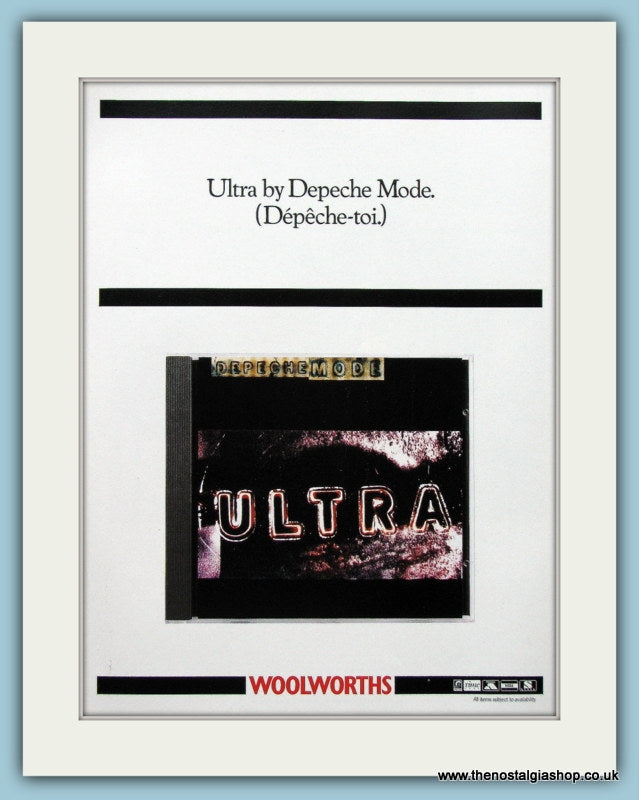 Depeche Mode Ultra 1997 Original Advert (ref AD4437)