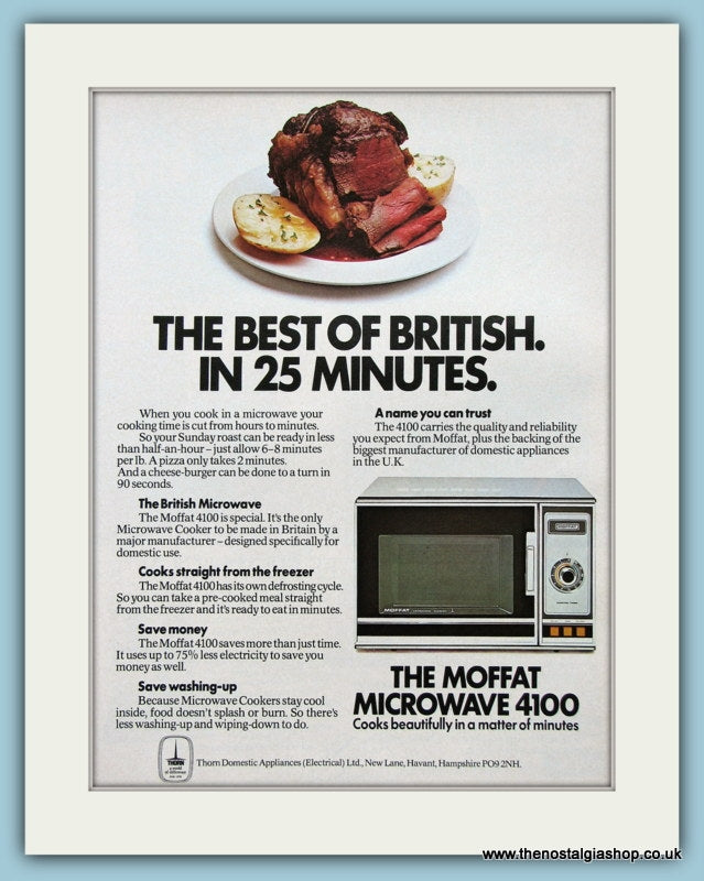 Moffat Microwave 4100 Original Advert 1978 (ref AD2582)