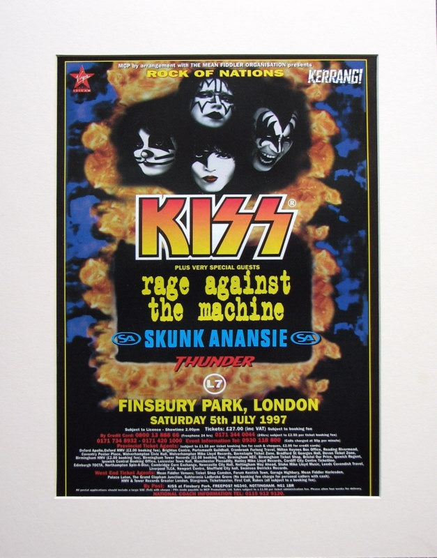 Kiss Set of 2 Original Adverts 1997(ref AD892)