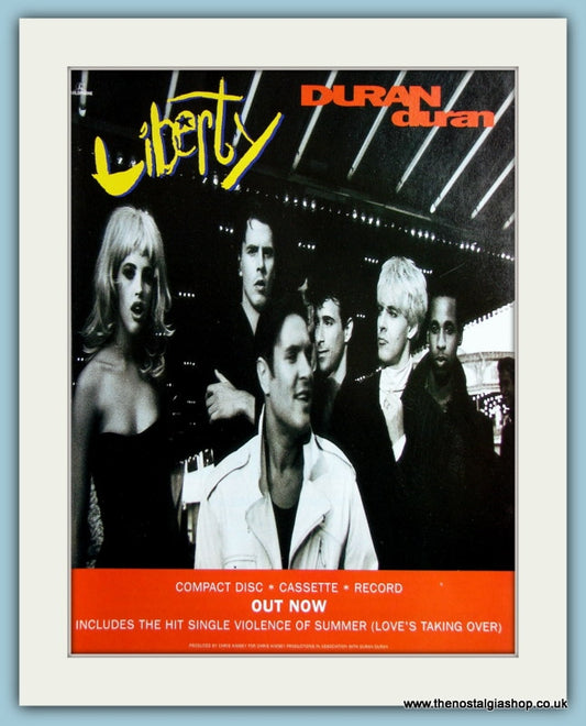 Duran Duran Liberty Original Advert 1990 (ref AD4167)