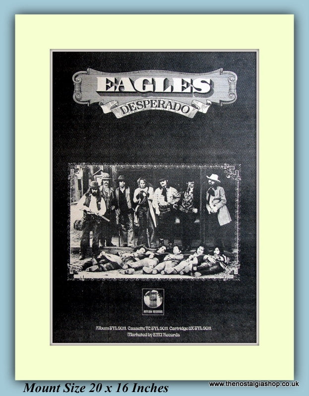 Eagles Desperado Original Advert 1973 (ref AD9410)