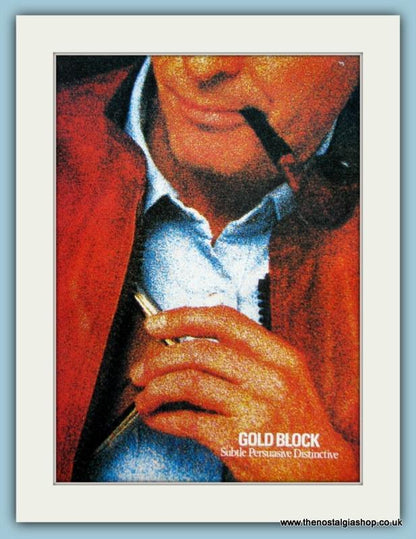 Gold Block  Tobacco Set Of 2 Original Adverts 1979 (ref AD6155)