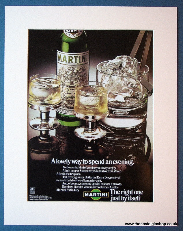 Martini. Set of 4 Original adverts 1975 & 1985 (ref AD1136)