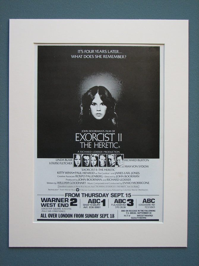 The Exorcist II 1978 Original advert (ref AD604)