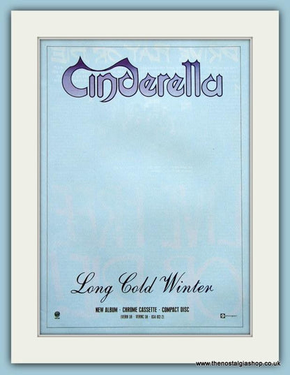 Cinderella Gypsy Road & Long Cold Winter Set Of 2 Original Adverts 1988 (ref AD4060)