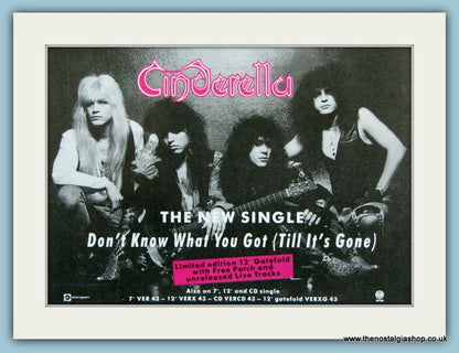 Cinderella Set Of 4 Original Music Adverts 1980's (ref AD3821)