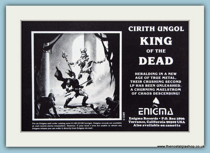 Cirith Ungol King Of The Dead Original Music Advert 1985 (ref AD3810)