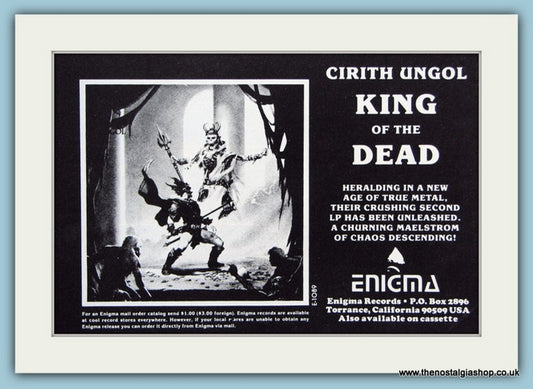 Cirith Ungol King Of The Dead Original Music Advert 1985 (ref AD3810)