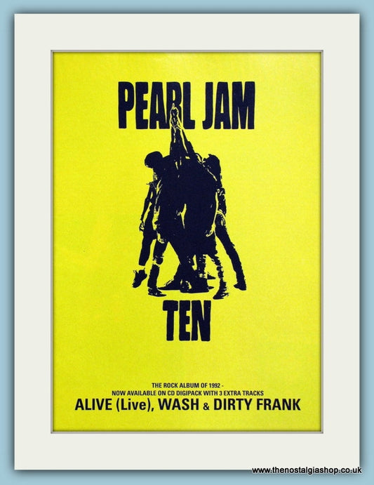 Pearl Jam Ten 1992 Original Advert (ref AD2909)