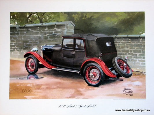 MG 18/80 Mark I, Speed Model. Classic Car Print.