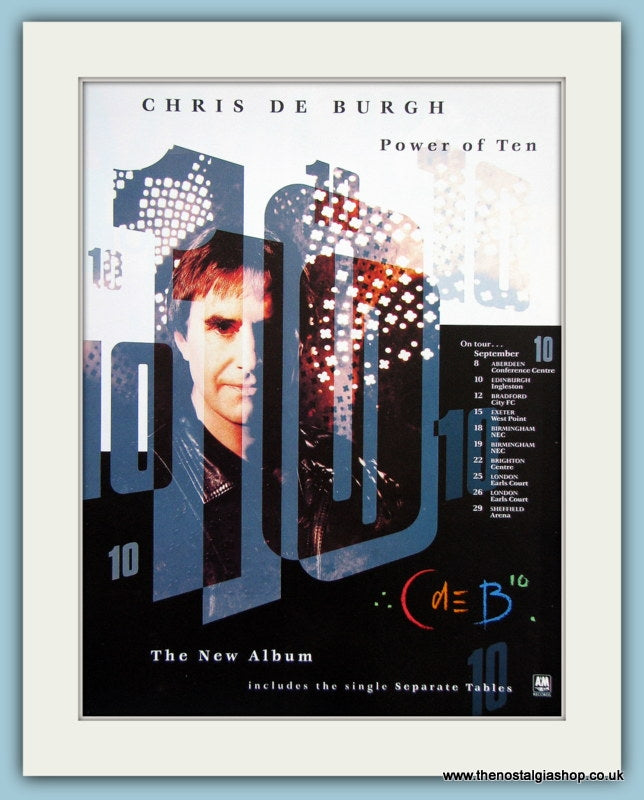 Chris De Burgh Power Of Ten Original Music Advert 1992 (ref AD3758)