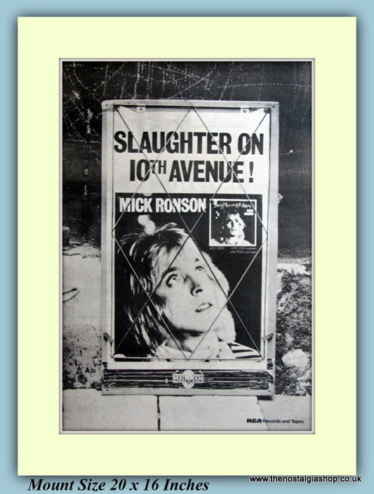 Mick Ronson Slaughter On 10th Avenue Original Advert 1974 (refAD9401)