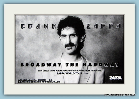 Frank Zappa Original Advert 1989 (ref AD1882)