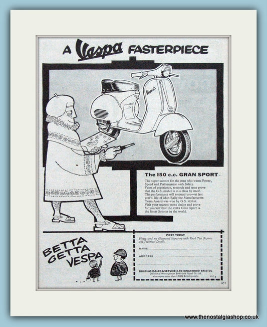 Vespa 150 c.c. Gran Sport, 1960 Original Advert (ref AD4084)