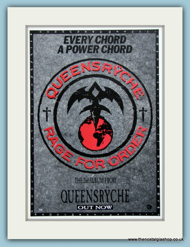 Queensryche -Rage For Order 1986 Original Advert (ref AD2908)