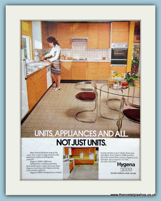 Hygena 2000 Fitted Kitchen Original Advert 1970's (ref AD3667)