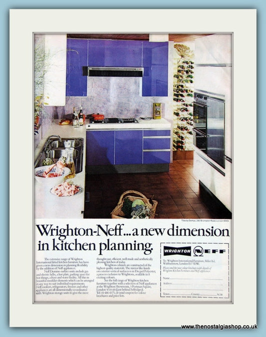 Wrighton-Neff Kitchen Furniture Original Advert 1974 (ref AD2771)