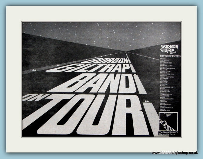 Gordon Giltrap Band 1976 Tour Advert. (ref AD2068)