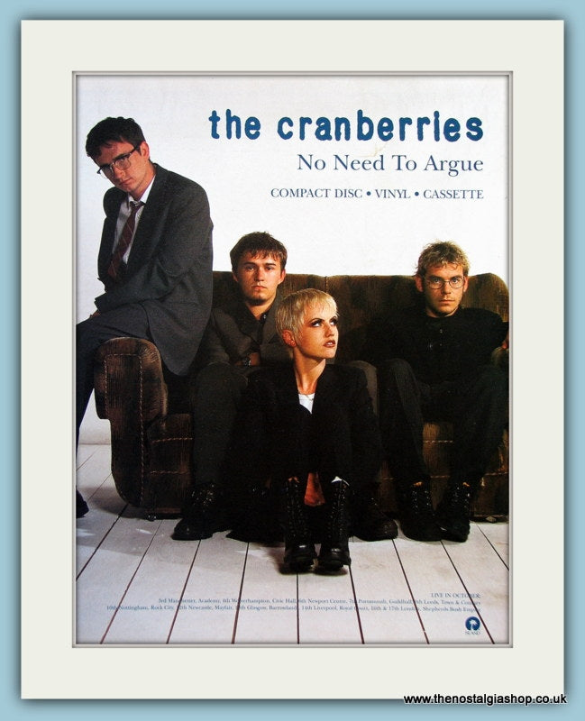 The Cranberries No Need To Argue Original Music Advert 1994 (ref AD3792)