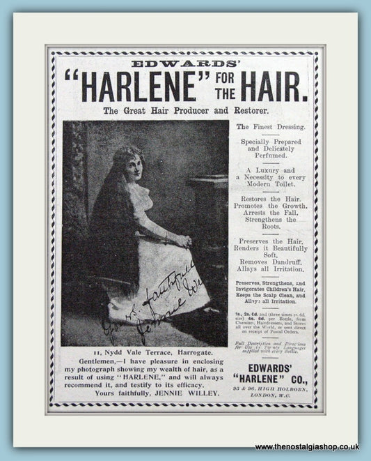 Harlene for the Hair. Original Advert 1899 (ref AD6004)