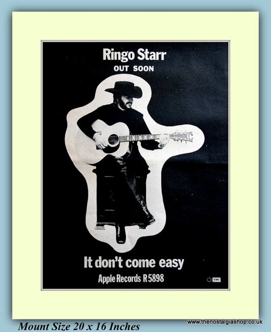 Ringo Starr It Don't Come Easy Original Advert 1971 (ref AD9393)