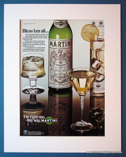 Martini. Set of 4 Original adverts 1975 & 1985 (ref AD1136)