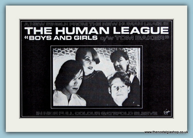 Human League. Boys and Girls. Original Advert  1981 (ref AD1958)