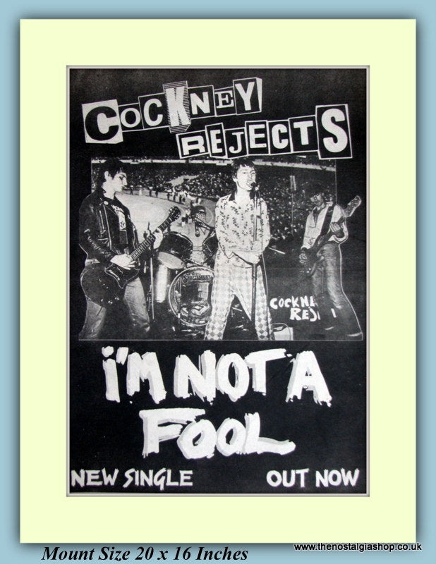 Cockney Rejects I'm Not A Fool Original Advert 1979 (ref AD9088)