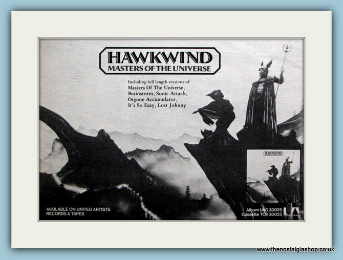 Hawkwind Masters of the Universe 1977. Original Advert (ref AD2060)