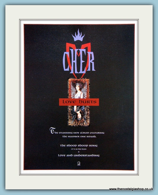 Cher Love Hurts Original Music Advert 1991 (ref AD3747)