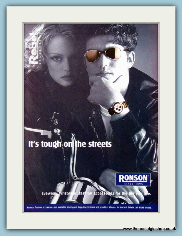 Ronson Glasses and Watches. Original Advert 1997 (ref AD2237)