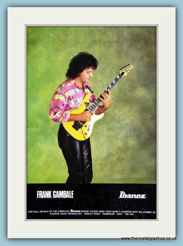 Ibanez Guitars with Frank Gambale. Original Advert 1990 (ref AD2219)