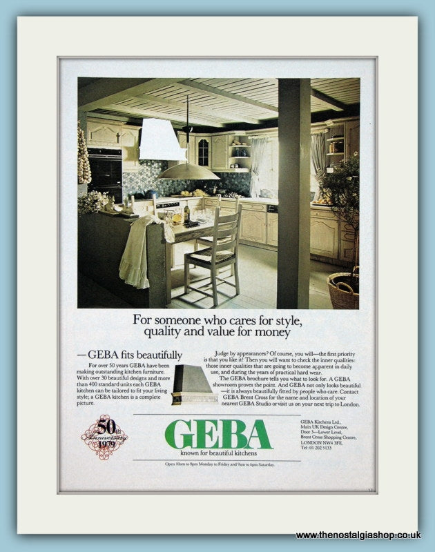 Geba Kitchen Furniture Original Advert 1981 (ref AD2755)