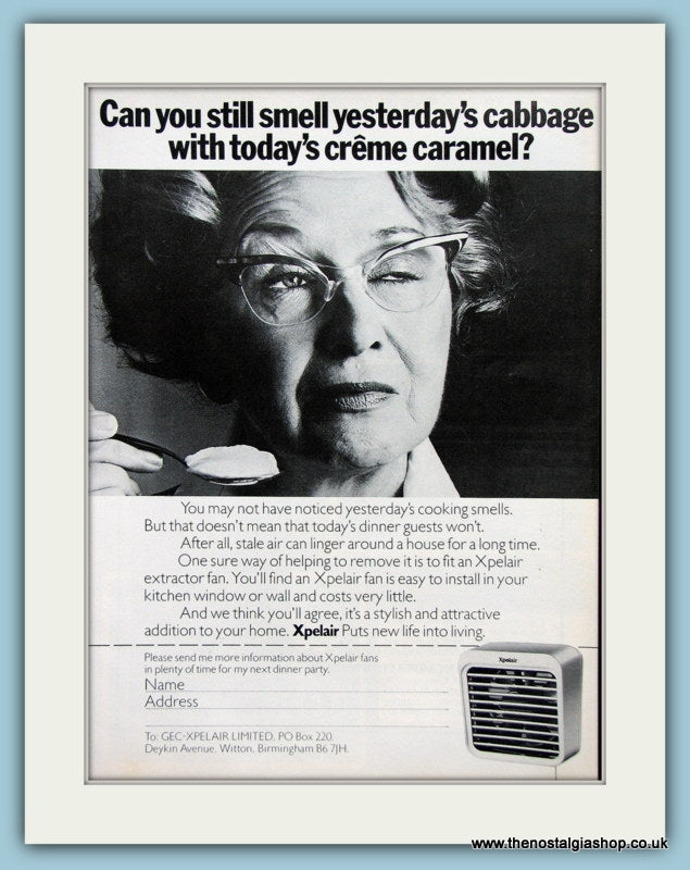 Xpelair Extractor Fan Original Advert 1977 (ref AD2509)