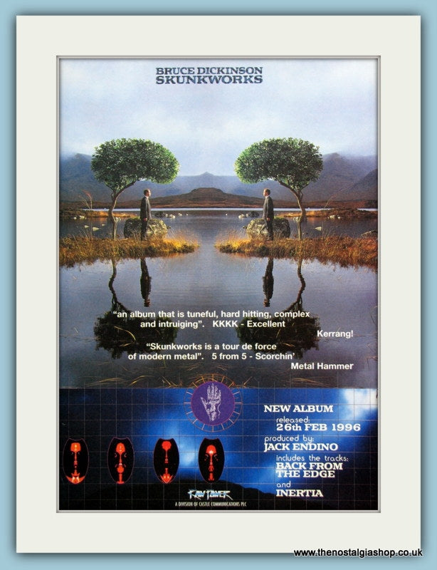 Bruce Dickinson Skunkworks & Alive In Studio A  Set Of 2 Original Music Adverts 1996 (ref AD3461)