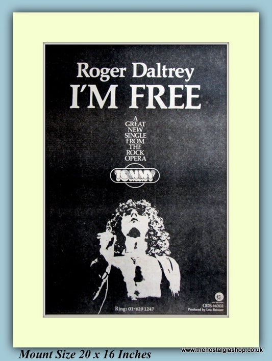 Roger Daltrey I'm Free Original Advert 1973 (ref AD9408)