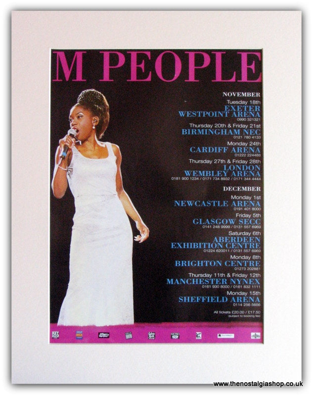 M People UK Tour Advert 1997 (ref AD1764)