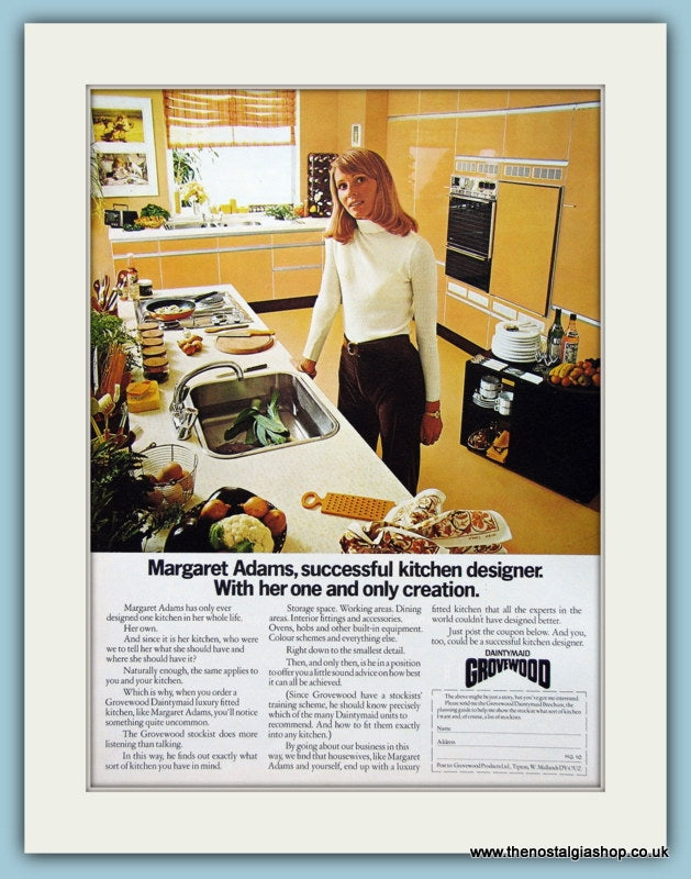 Daintymaid Grovewood Kitchen Furniture Original Advert 1976 (ref AD2768)