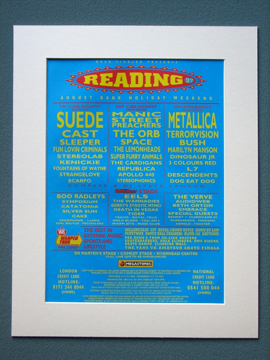 Reading Event- Metallica  Original Advert 1997 (ref AD878)