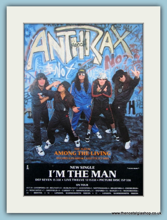 Anthrax I'm The Man. Original advert 1987 (ref AD3042)