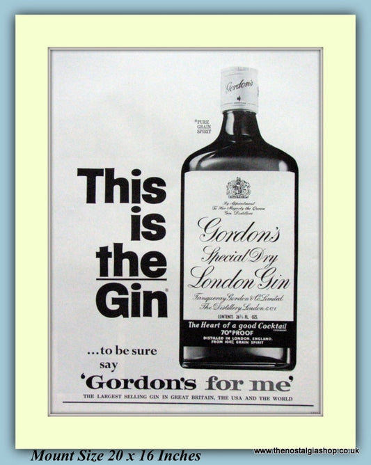 Gordon's Gin Original Advert 1966 (ref AD9215)