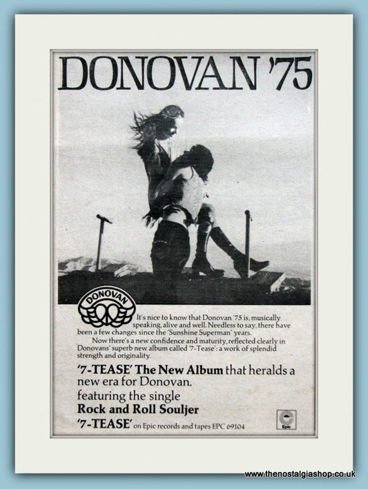 Donovan '7 - Tease' Original Advert 1975 (ref AD2085)